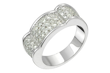 1 1/2 Carat White Gold Diamond Wave Ring Alain Raphael