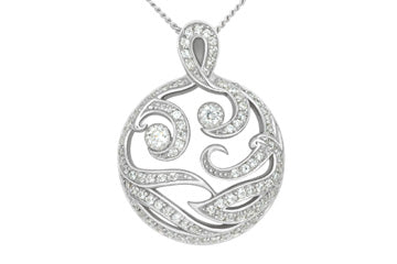 1 1/20 Carat White Gold Diamond Pendant with Chain Alain Raphael