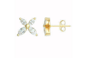 1 1/5 Carat Yellow Gold 14kt Butterfly Diamond Earrings Alain Raphael