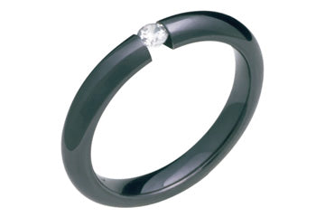 1/10 Carat Black Titanium Band with Diamond Alain Raphael