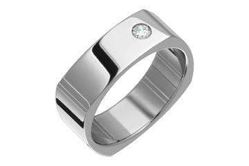 1/10 Carat Diamond Square Titanium Ring Alain Raphael