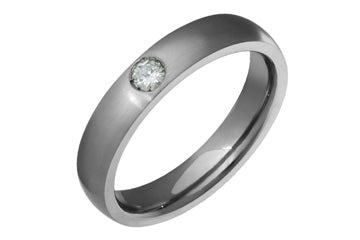 1/10 Carat Titanium Band with Single Diamond Alain Raphael