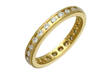 1/2 Carat Diamond Yellow Gold 14K Channel Set Eternity Ring Alain Raphael