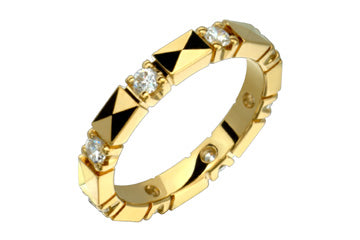 1/2 Carat Diamond Yellow Gold 14K Eternity Ring Alain Raphael