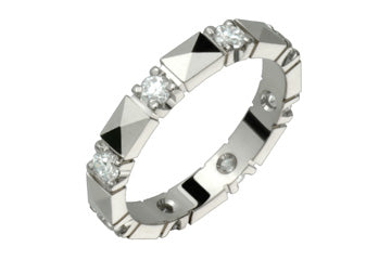 1/2 Carat White Gold 14K Diamond Eternity Ring Alain Raphael