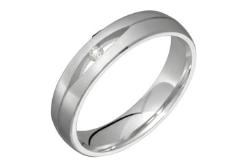 1/20 Carat White Gold Diamond 14kt Wedding Band Alain Raphael