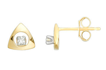 1/25 Carat Diamond Yellow Gold 14K Earrings Alain Raphael