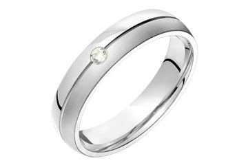 1/25 Carat White Gold 14kt Diamond Wedding Band Alain Raphael