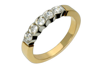 1/4 Carat Diamond Two-Tone Semi-Eternity Ring Alain Raphael