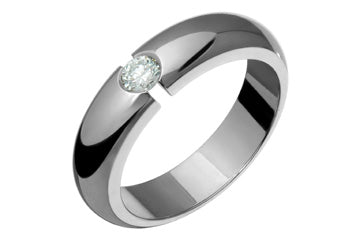 1/4 Carat Titanium Tension Set Diamond Ring Alain Raphael