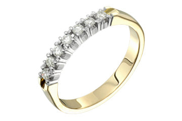 1/5 Carat Diamond 14K Two Tone Semi-Eternity Ring Alain Raphael