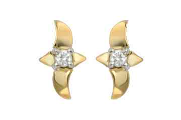 1/5 Carat Diamond 14K Yellow Gold Earrings Alain Raphael