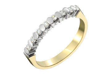 1/5 Carat Diamond 7-Stone 14K Two Tone Anniversary Ring Alain Raphael