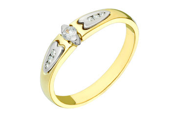 1/9 Carat Two-Tone 14kt Diamond Ring Alain Raphael