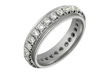 1 Carat White Gold 4-Claw Diamond Eternity Ring Alain Raphael