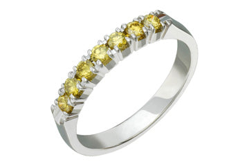 11/32 Carat Yellow Diamond Semi-Eternity Ring Alain Raphael
