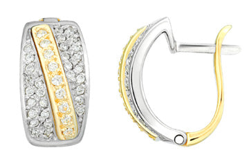 12/25 Carat Two-Tone 14kt Diamond Earrings Alain Raphael