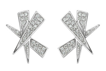 13/25 Carat White Gold Diamond Star Earrings Alain Raphael