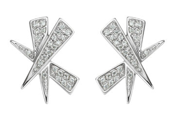 13/25 Carat White Gold Diamond Star Earrings Alain Raphael