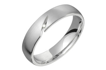 14K Comfort Fit White Gold Wedding Band Alain Raphael