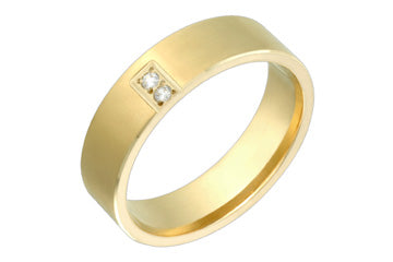 14K Comfort Fit Yellow Gold Round Cut Diamond Wedding Band Alain Raphael