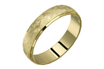 14K Comfort Fit Yellow Gold Wedding Band with Both Satin and Polished Finish Alain Raphael