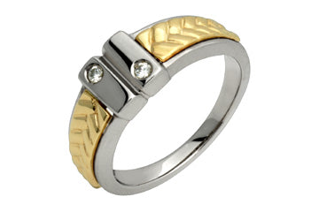 14K Two-Tone Diamond Wedding Band Alain Raphael