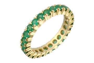 14K Yellow Gold Emerald Eternity Ring Alain Raphael