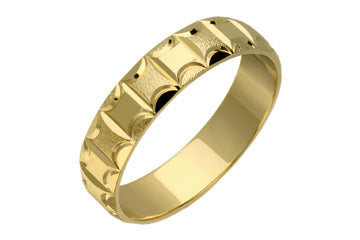 14kt Carved Yellow Gold Wedding Band Alain Raphael