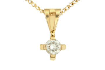 14kt Diamond Solitaire Pendant Alain Raphael