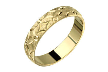 14kt Engraved Yellow Gold Wedding Band Alain Raphael