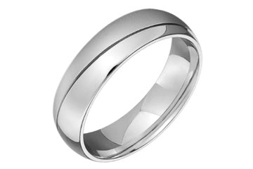 14kt White Gold Diagonal Engraving Wedding Band Alain Raphael