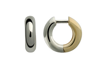 14kt Yellow and White Gold Huggie Earrings Alain Raphael