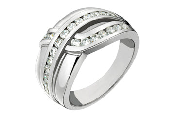 18/25 Carat White Gold Channel-Set 14kt Diamond Ring Alain Raphael
