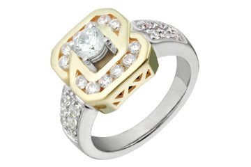 19/20 Carat Channel Set Diamond Two-Tone Ring Alain Raphael