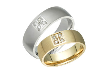 2/25 Carat Floral Diamond Yellow & White Gold Ring Set Alain Raphael