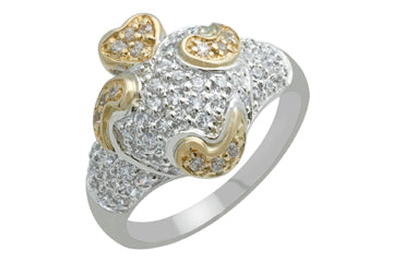 2/3 Carat Two-Tone Fancy Diamond Ring Alain Raphael
