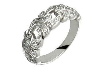 2/5 Carat Interwoven 14K White Gold Diamond Ring Alain Raphael