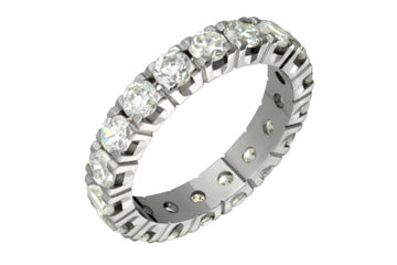 2 7/10 Carat Diamond White Gold Eternity Ring Alain Raphael