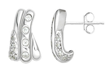 21/100 Carat White Gold 14kt Diamond Earrings Alain Raphael