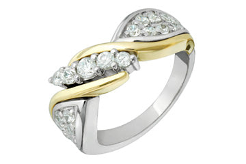 21/25 Carat Two-Tone Diamond Ring Alain Raphael