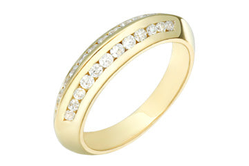 21/50 Carat Yellow Gold 14kt Semi-Eternity Diamond Ring Alain Raphael