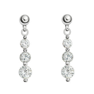 3/10 Carat 14kt Three Stone Diamond Earrings Alain Raphael