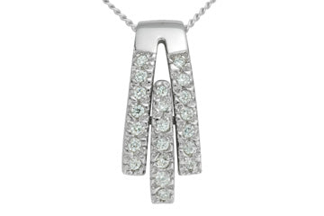 3/10 Carat White Gold 14K Diamond Pendant With Chain Alain Raphael