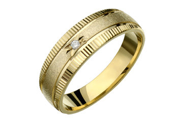 3/100 Carat 14kt Yellow Gold Tapered Diamond Wedding Band Alain Raphael