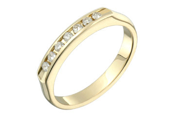 3/20 Carat Diamond Yellow Gold Semi-Eternity Ring Alain Raphael