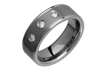 3/20 Carat Titanium Three Diamond Ring Alain Raphael
