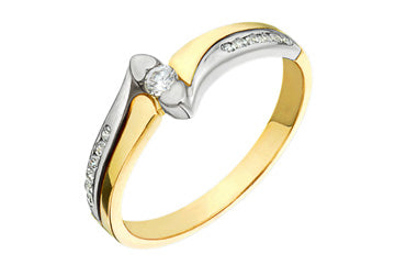 3/20 Carat Two Tone 14kt Diamond Wedding Band Alain Raphael