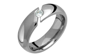 3/25 Carat Angled Tension Set Diamond Titanium Ring Alain Raphael
