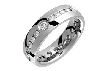3/4 Carat Diamond Eternity Titanium Ring Alain Raphael